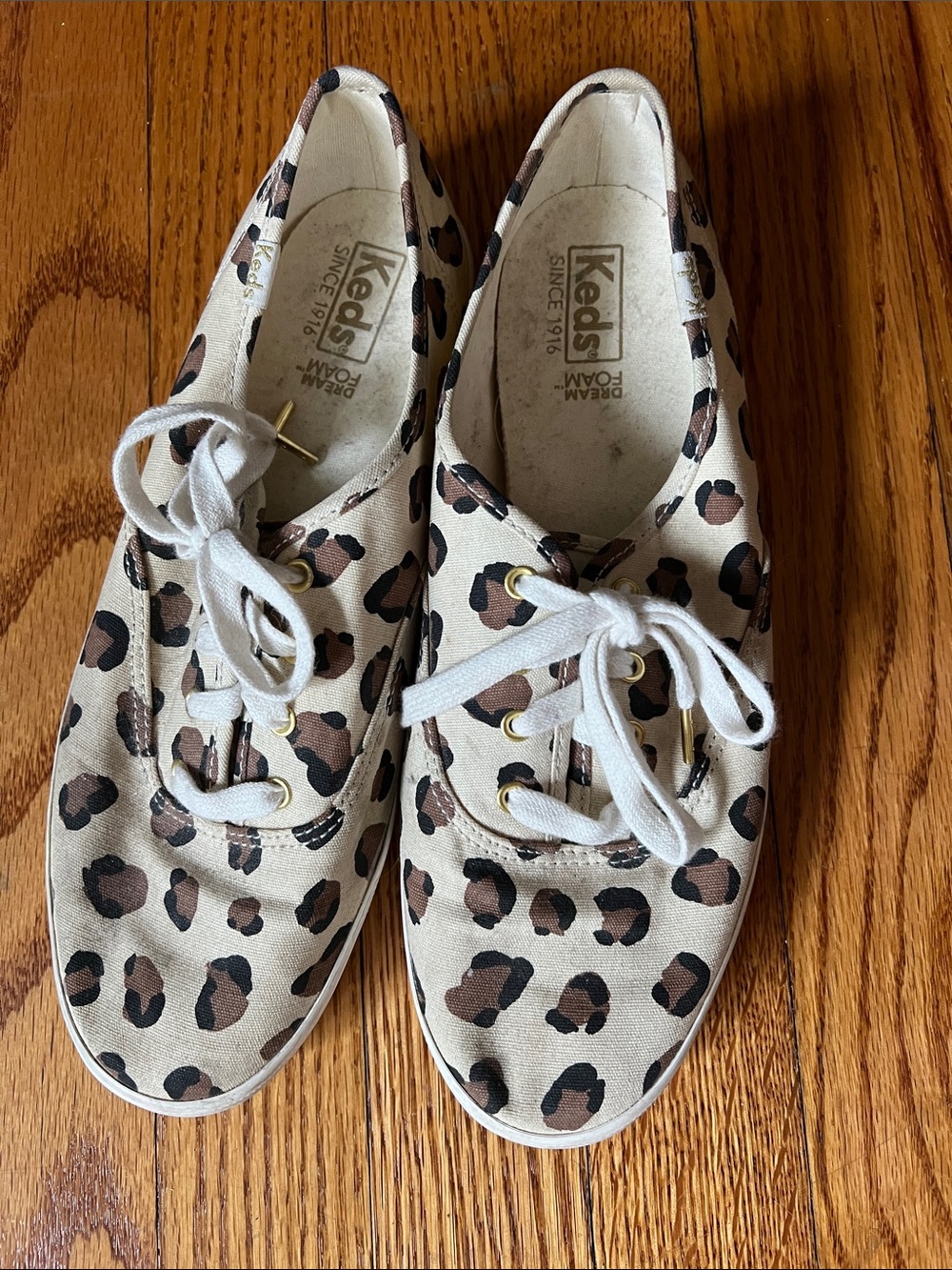 Cute Keds Leopard-Print Canvas Sneakers
